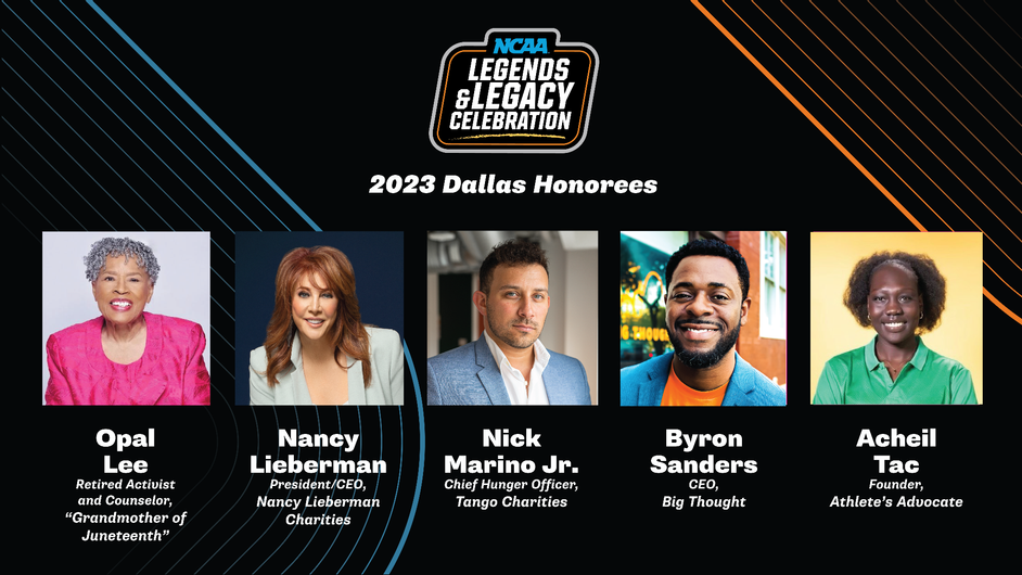 NCAA names Women’s Final Four Dallas 2023 Legends and Legacy Community Award recipients